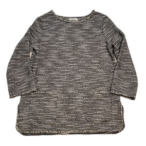 Max Studio Black & White Dress Sweater with Pockets